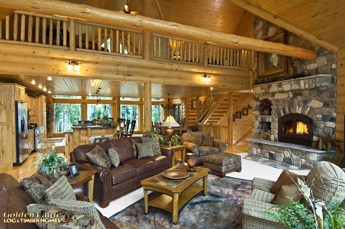 round long rustic log timber tree like tie beam beams rafter rafters ceiling great room loft pine golden eagle log home mart tod sharon jay sarah zachary zack zak zac zach parmeter beam beam beam beam beam log beam round beam tree beam