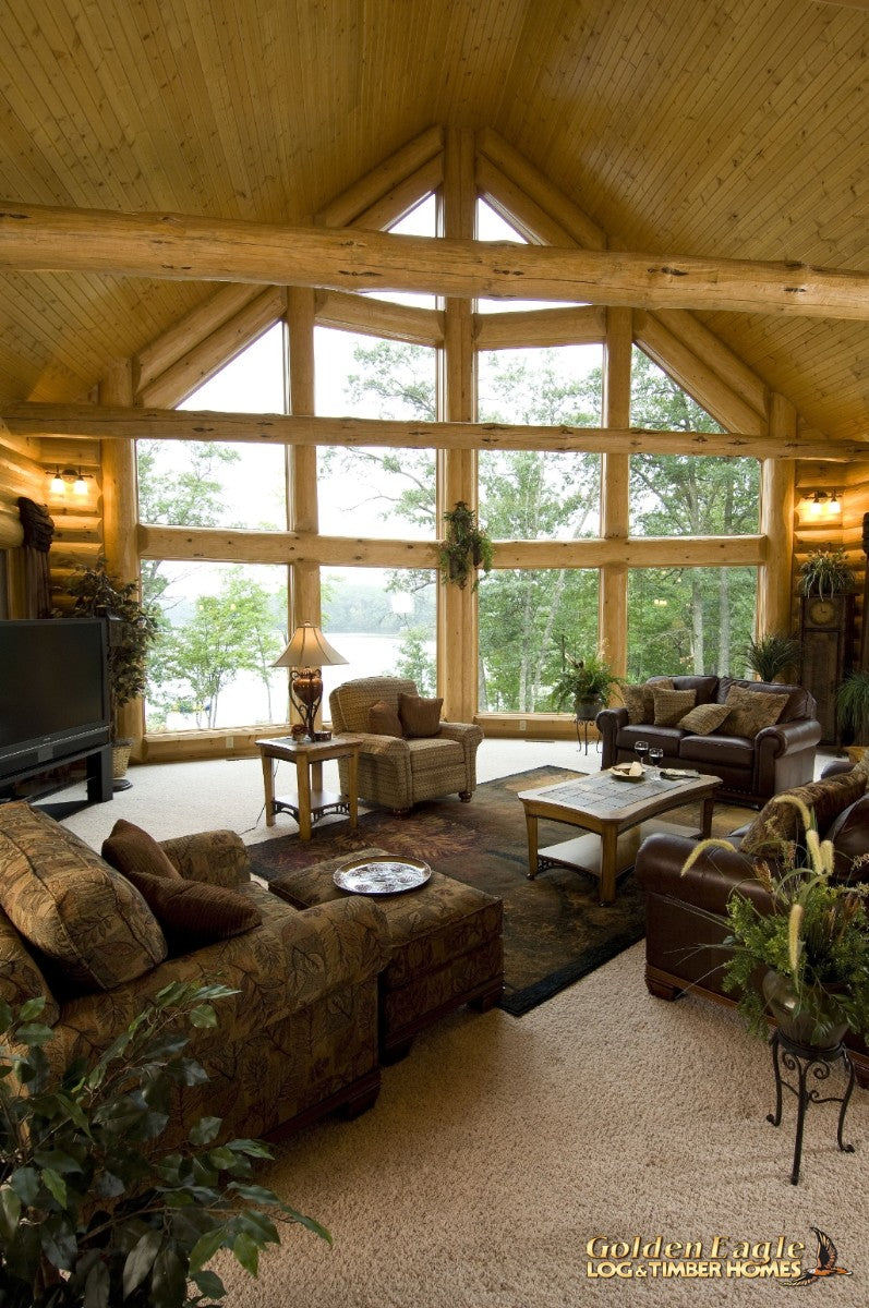 round long rustic log timber tree like tie beam beams rafter rafters ceiling great room loft pine golden eagle log home mart tod sharon jay sarah zachary zack zak zac zach parmeter beam beam beam beam beam log beam round beam tree beam