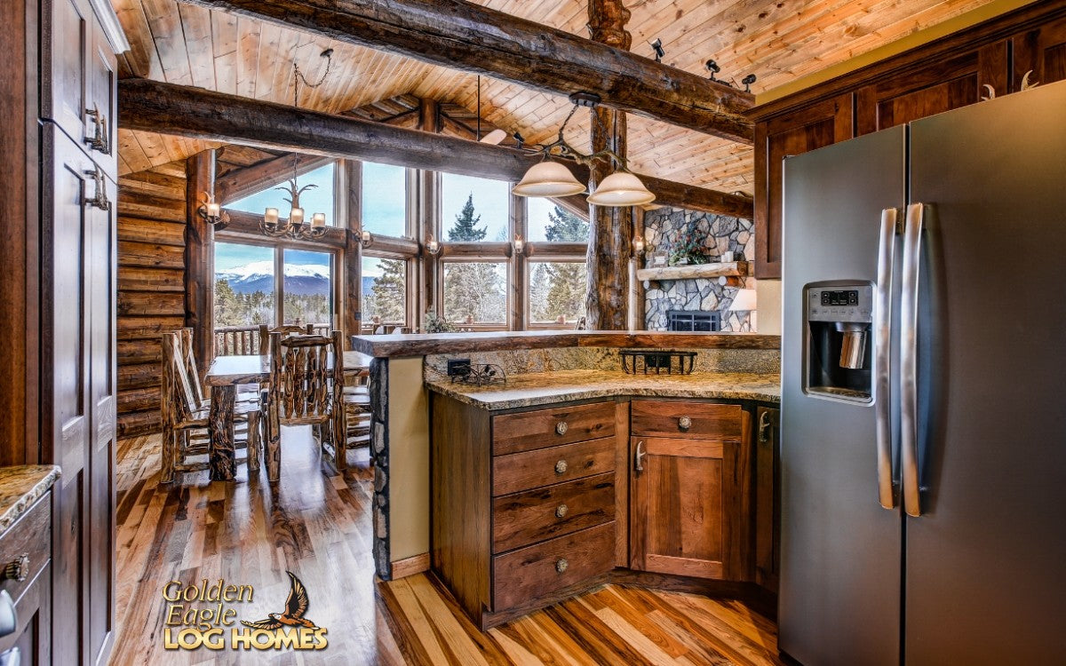 round long rustic log timber tree like tie beam beams rafter rafters ceiling great room loft pine golden eagle log home mart tod sharon jay sarah zachary zack zak zac zach parmeter beam beam beam beam beam log beam round beam tree beam