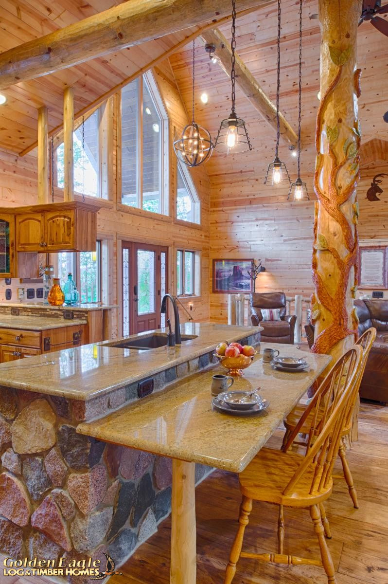 round long rustic log timber tree like tie beam beams rafter rafters ceiling great room loft pine golden eagle log home mart tod sharon jay sarah zachary zack zak zac zach parmeter beam beam beam beam beam log beam round beam tree beam