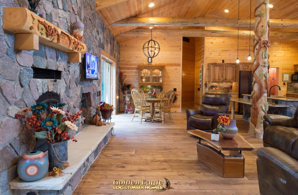 round long rustic log timber tree like tie beam beams rafter rafters ceiling great room loft pine golden eagle log home mart tod sharon jay sarah zachary zack zak zac zach parmeter beam beam beam beam beam log beam round beam tree beam