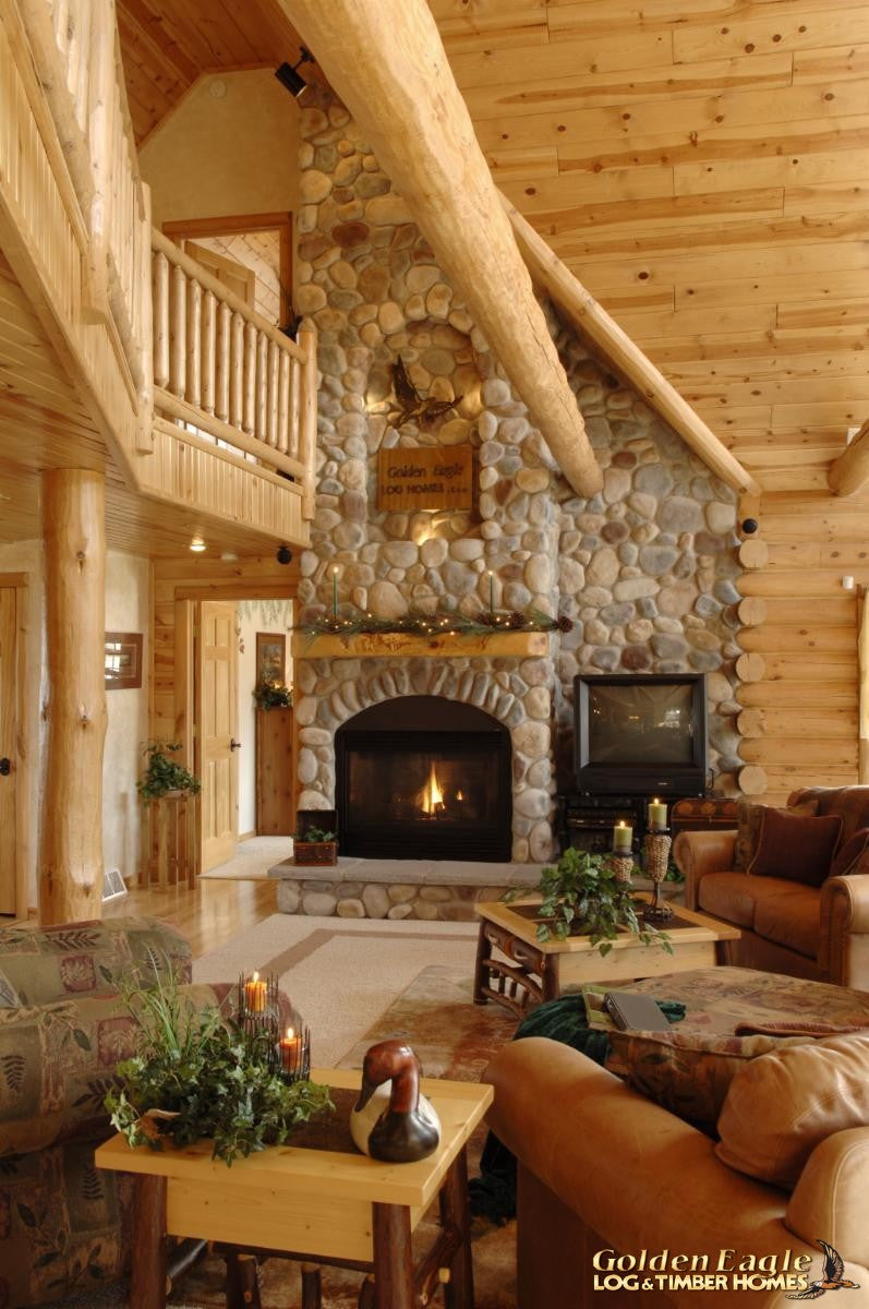 round long rustic log timber tree like tie beam beams rafter rafters ceiling great room loft pine golden eagle log home mart tod sharon jay sarah zachary zack zak zac zach parmeter beam beam beam beam beam log beam round beam tree beam
