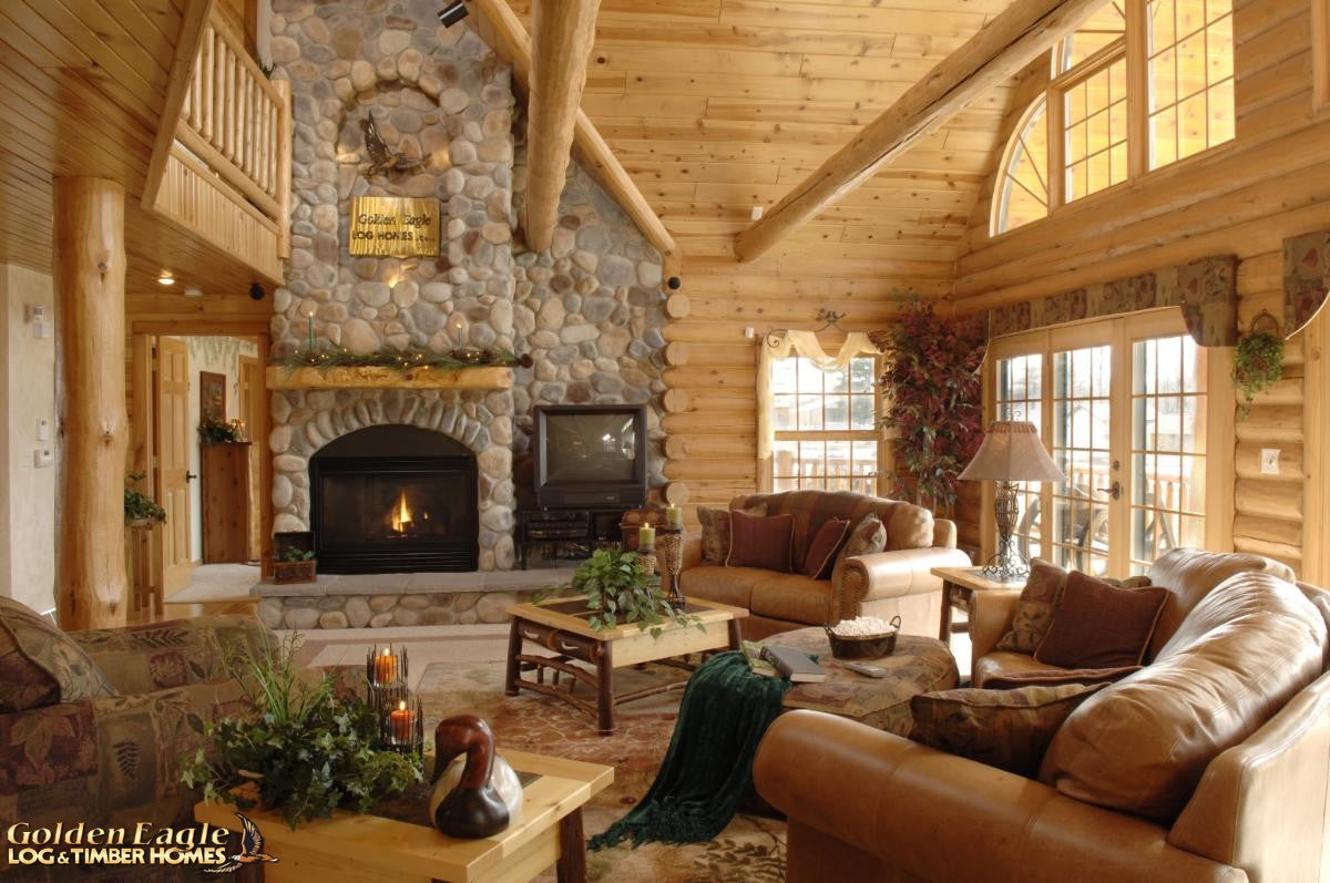 round long rustic log timber tree like tie beam beams rafter rafters ceiling great room loft pine golden eagle log home mart tod sharon jay sarah zachary zack zak zac zach parmeter beam beam beam beam beam log beam round beam tree beam
