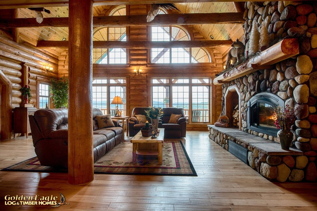 round long rustic log timber tree like tie beam beams rafter rafters ceiling great room loft pine golden eagle log home mart tod sharon jay sarah zachary zack zak zac zach parmeter beam beam beam beam beam log beam round beam tree beam