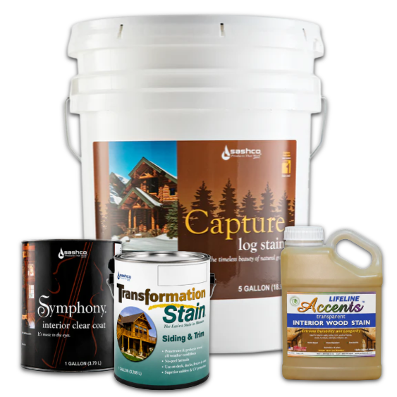 interior stain sealer topcoat clear coat pigment paint 5 gallon 1 gallon transformation siding and trim lifeline interior permachink sashco log home mart golden eagle log & Timber homes parmeter wisconsin maintenance upkeep Schroeder Log Home Supply