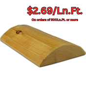 3" x 8" Super Round Quality Quarter-Log Siding - Machine-Peeled Surface - Profile #431 - Cabin-Grade