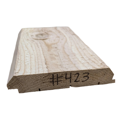 2" x 8" Square Quarter-Log Siding - Shiplap Style - Chiseled Surface - #423 - $4.29Ln.Ft.