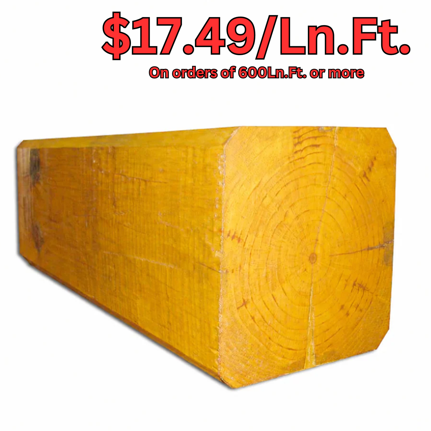 10" x 10" Beveled-Edge Square - Full Log - #174