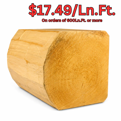 10" x 10" Super-Round D-Profile - Full Log - #165 Machine Peeled