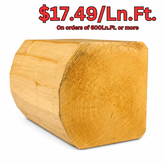 10" x 10" Super-Round D-Profile - Full Log - #165 Machine Peeled