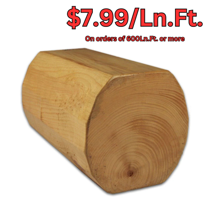 8" x 8" Super Round Double Round - Full Log - #143 Machine Peeled