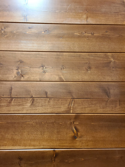 Clearance: Pre-Finished 1x8 Tongue and Groove Siding – “Rustic Chestnut” Premium Wood Paneling