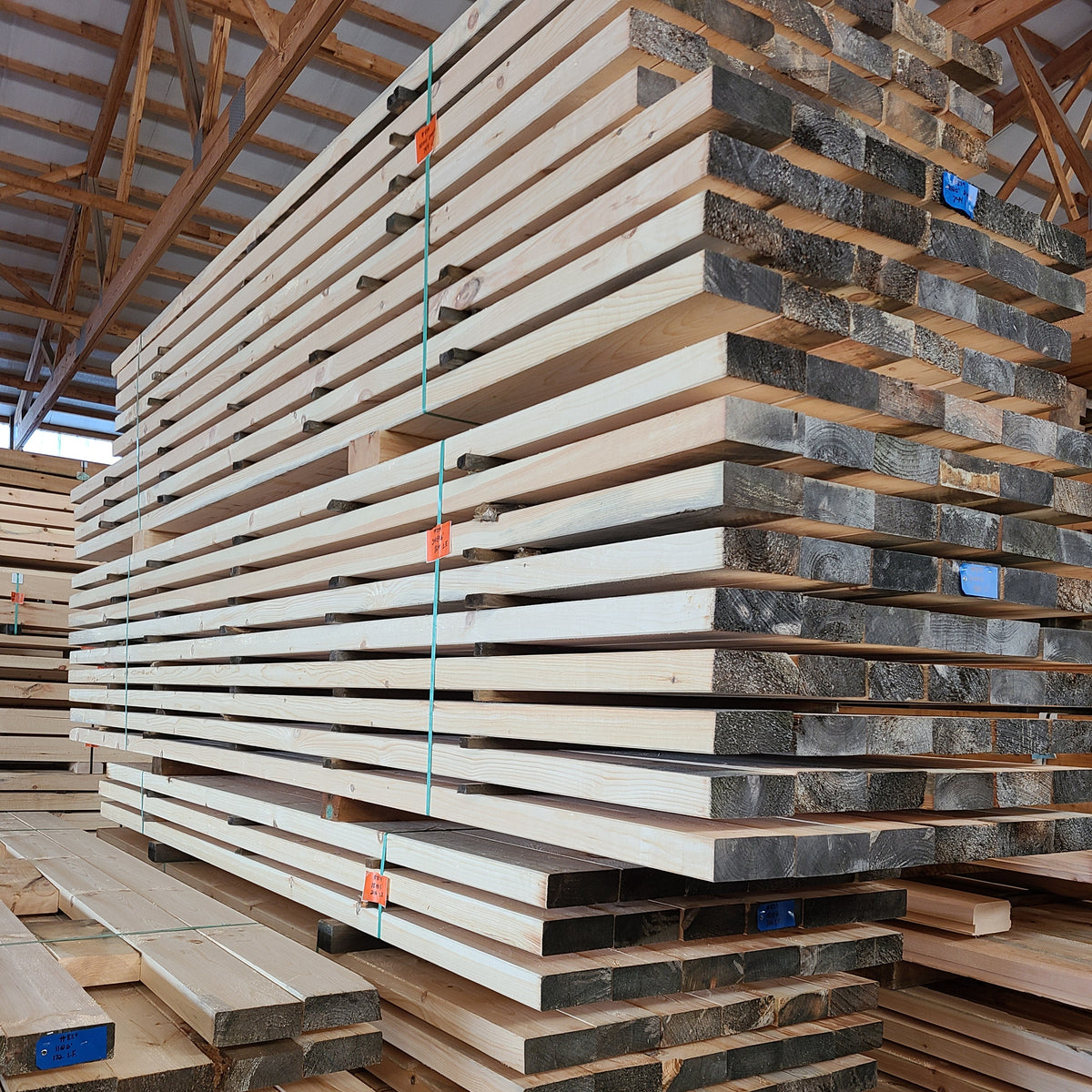 3" x 8" Milled White Pine Timbers - #836