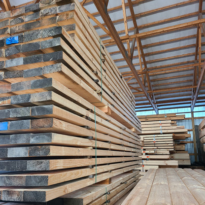 3" x 8" Milled White Pine Timbers - #836
