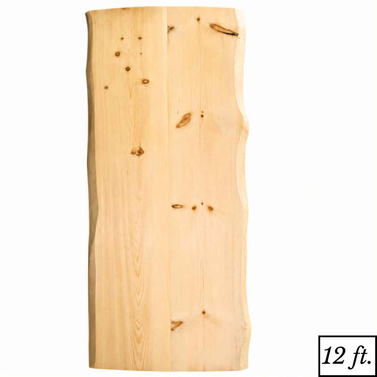 Rustic Pine Island Top | Double Live Edge | 42" W x 8' or 12' L