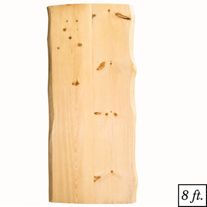 Rustic Pine Island Top | Double Live Edge | 42" W x 8' or 12' L