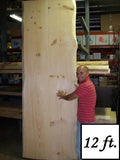 42" Wide Rustic Pine Island Top - Double Live Edge - 8ft. or 12ft.