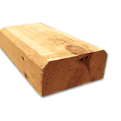 4"x8" Square Cabin Grade Half Log- Chiseled Surface - #443T