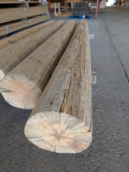 Rustic Pine Post - Air-Dried Peeled Pine Logs - #543