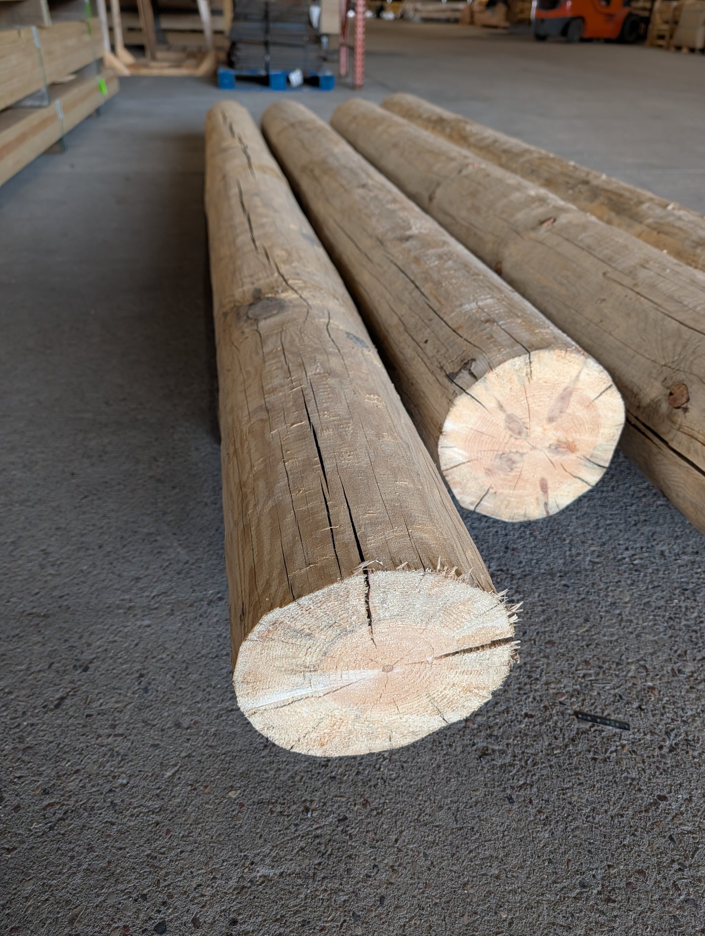 Rustic Pine Post - Air-Dried Peeled Pine Logs - #543