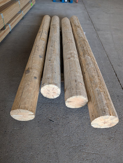 Rustic Pine Post - Air-Dried Peeled Pine Logs - #543