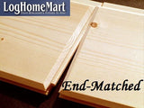 Reversible End-Matched 1x8 Unfinished Pine Tongue and Groove Carsiding Planking Nickel Gap or V-Groove