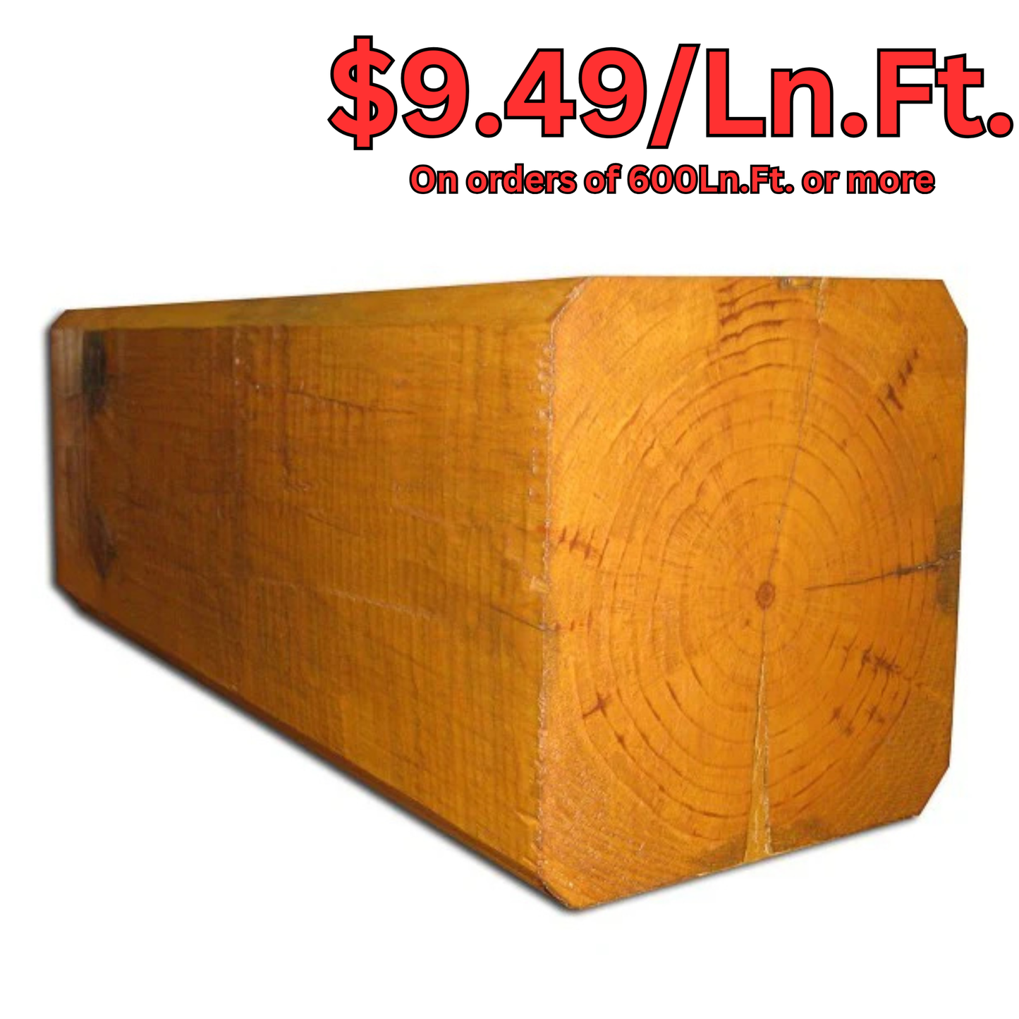 8" x 8" Square - Beveled Edge - Full Log - #136