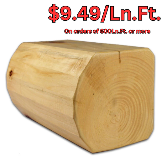 8" x 8" Super-Round D-Profile - Full Log - #135