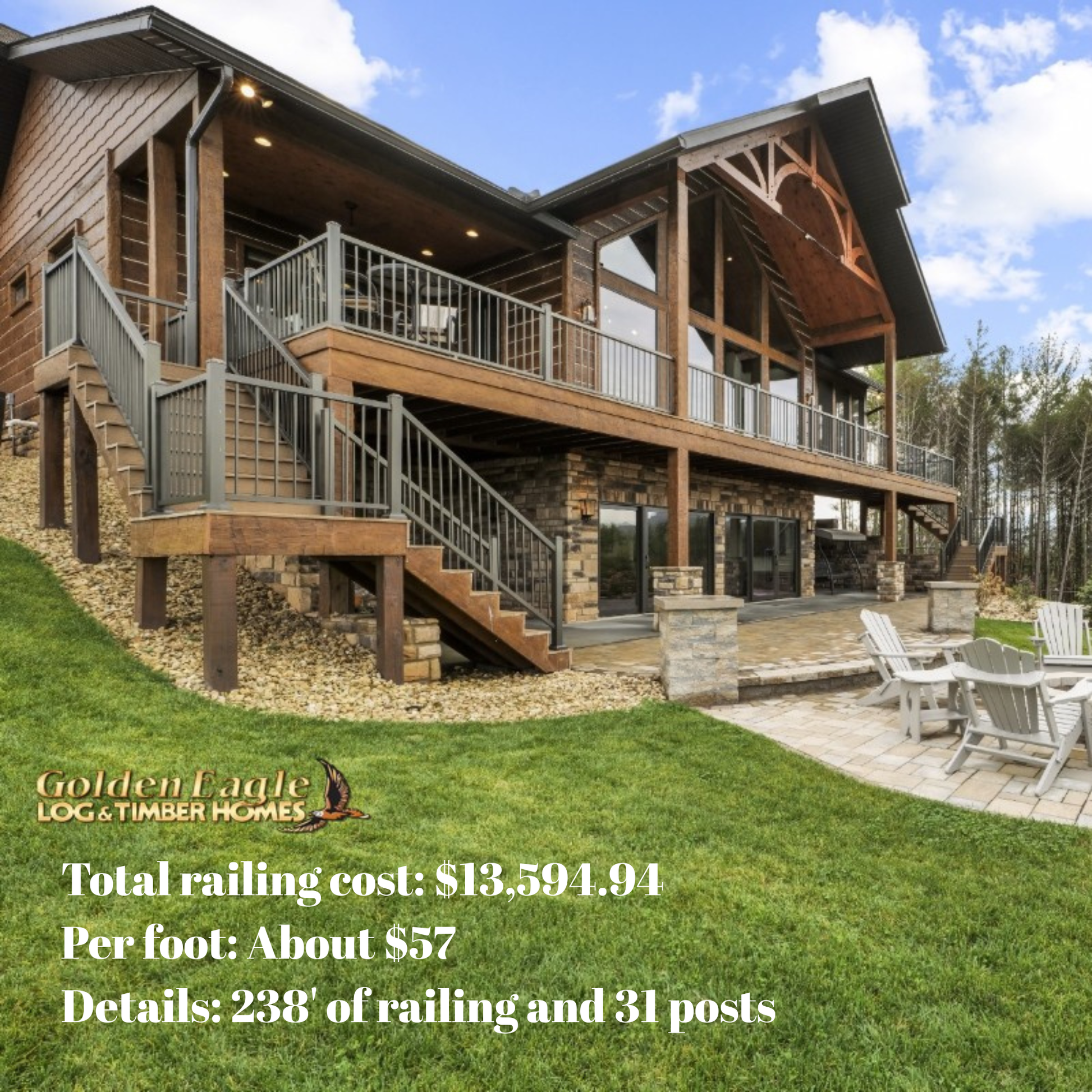 Aluminum Baluster Railing Systems – Log Home Mart