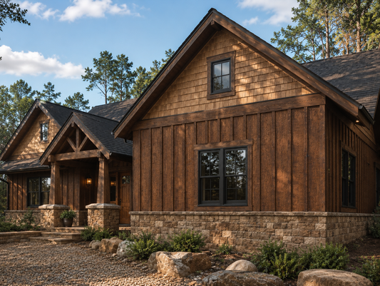 Rustic Chiseled Board and Batten Wood Siding