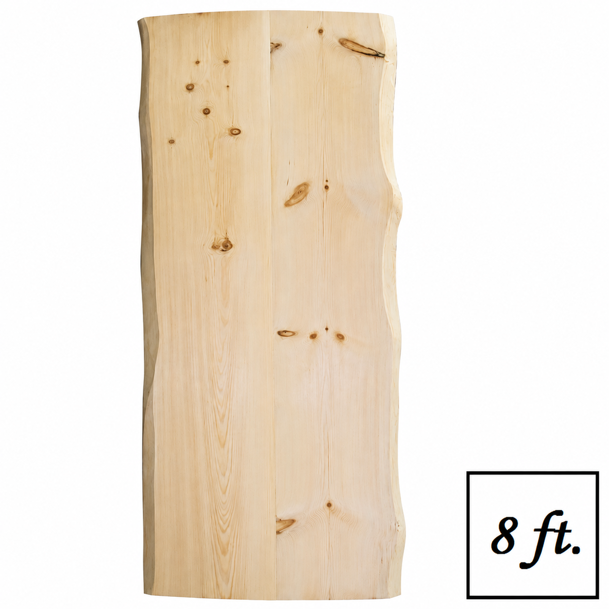 Rustic Pine Island Top | Double Live Edge | 36" W x 8' or 12' L