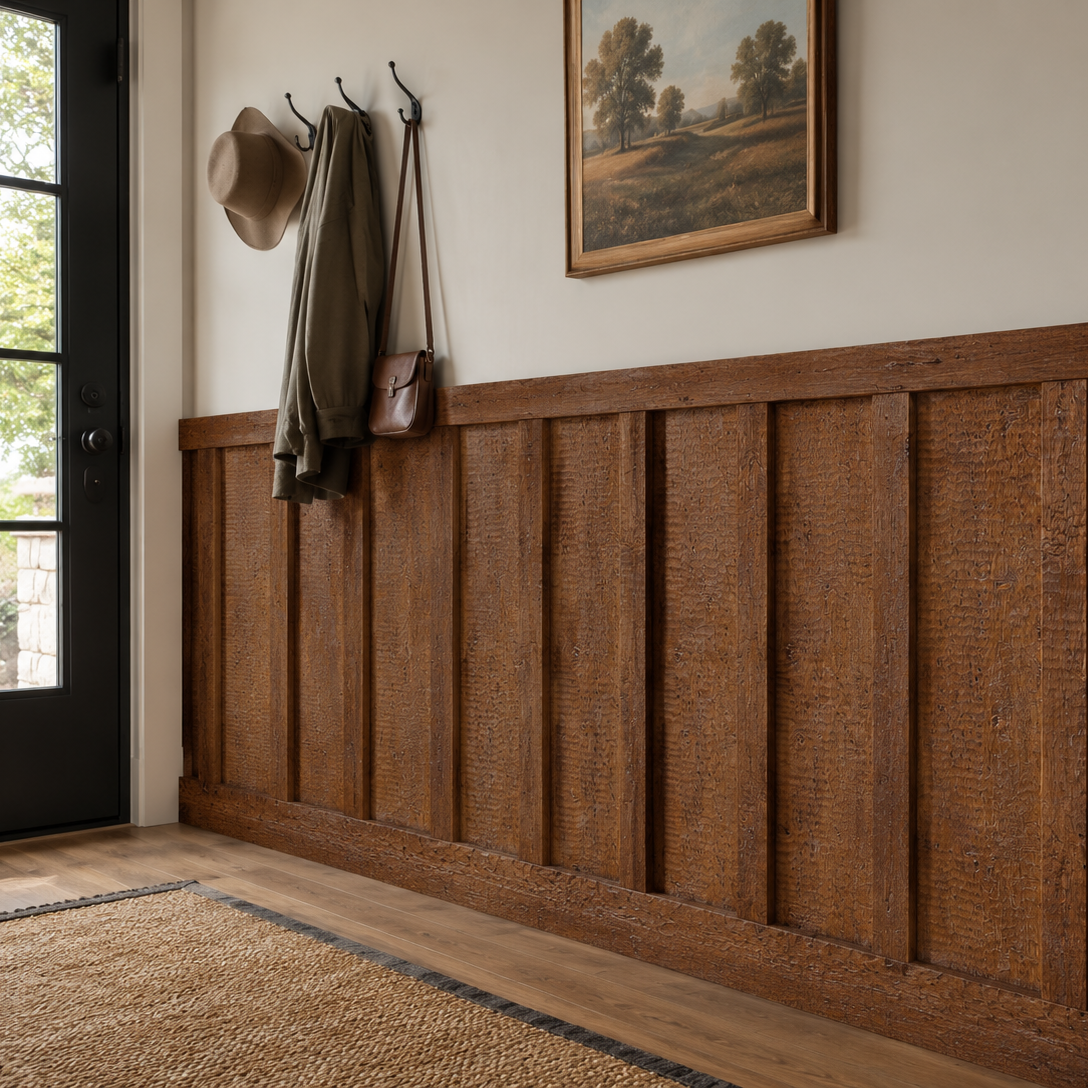 Rustic Chiseled Board and Batten Wood Siding