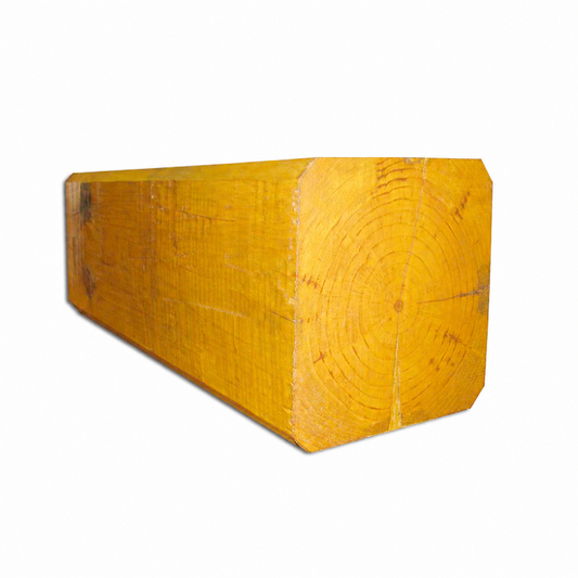 10" x 10" Beveled-Edge Square Full Log - White Pine