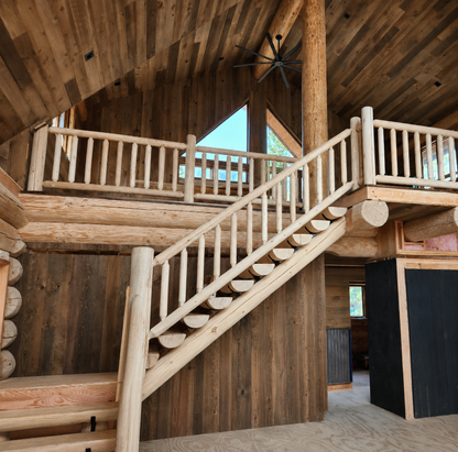EZ Log Stair System - 3ft. or 4ft Wide Treads - Easy Installation