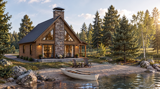 Blue Stone | 1-Bedroom Log Cabin Kit | 24x32