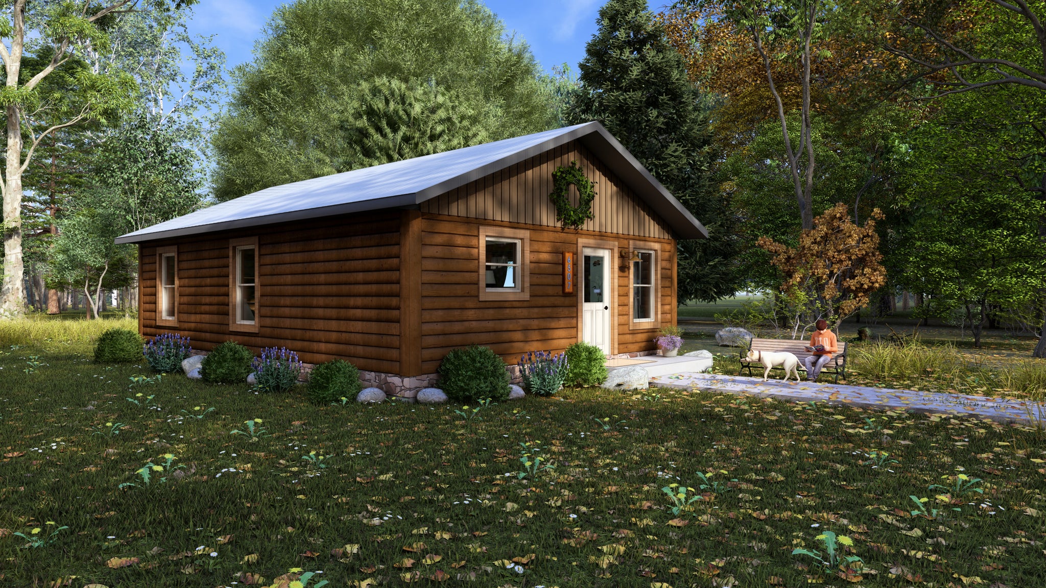 2-Bedroom Log Cabin Kit 24x34 – Log Home Mart