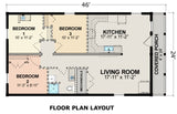 3-Bedroom Log Cabin Kit 24x42