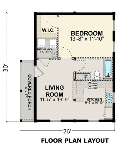 Pagosa Springs | 1-Bedroom Log Cabin Kit | 22x30