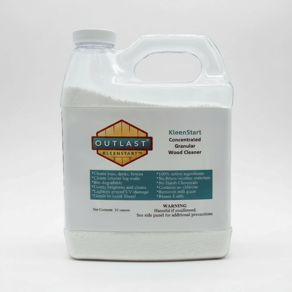 KleenStart Outlast wood cleaner bottle on a white background