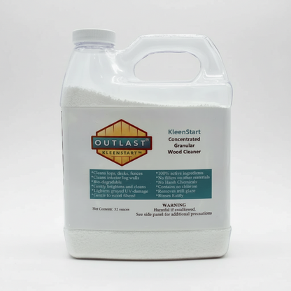 KleenStart Outlast wood cleaner bottle on a white background