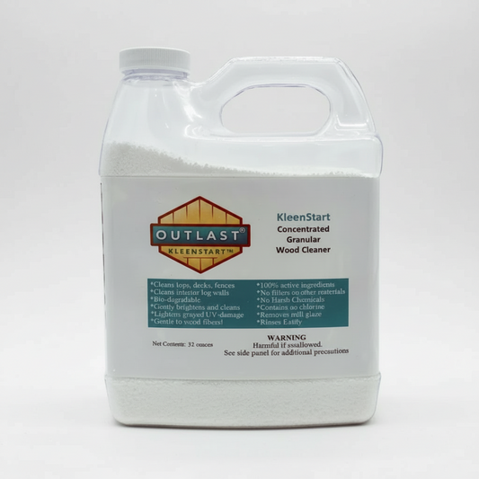 KleenStart Outlast wood cleaner bottle on a white background
