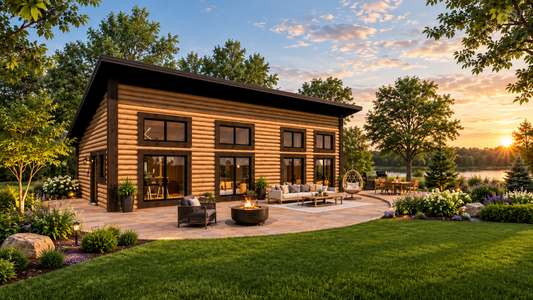 Lake Tahoe | 2-Bedroom Modern Mountain Log Cabin Kit | 24x42