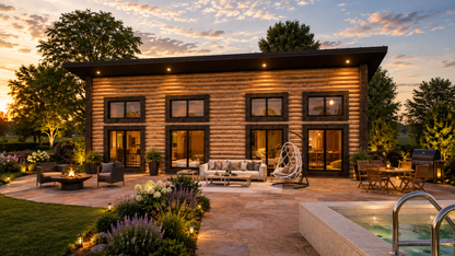 Lake Tahoe | 2-Bedroom Modern Mountain Log Cabin Kit | 24x42