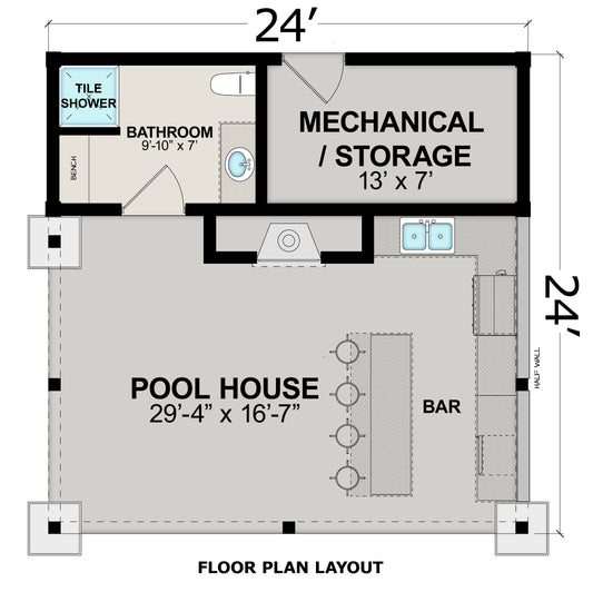 Legacy Pavilion | Pool Pavilion Kit | 24x24