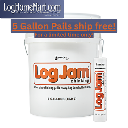 sashco log jam chinking, synthetic log home chinking, water-based log chinking, log home chinking