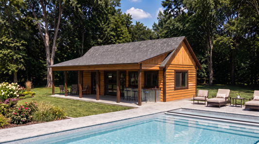 Luxury Cabana Pavilion | Pool Pavilion Kit | 25.5x40