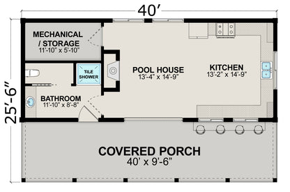 Luxury Cabana Pavilion | Pool Pavilion Kit | 25.5x40