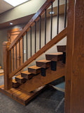 NEW - EZ Timber Stair System - Rustic Open Air Risers - 3 ft. or 4ft. Wide Treads - Chiseled or Smooth