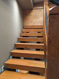 NEW - EZ Timber Stair System - Rustic Open Air Risers - 3 ft. or 4ft. Wide Treads - Chiseled or Smooth