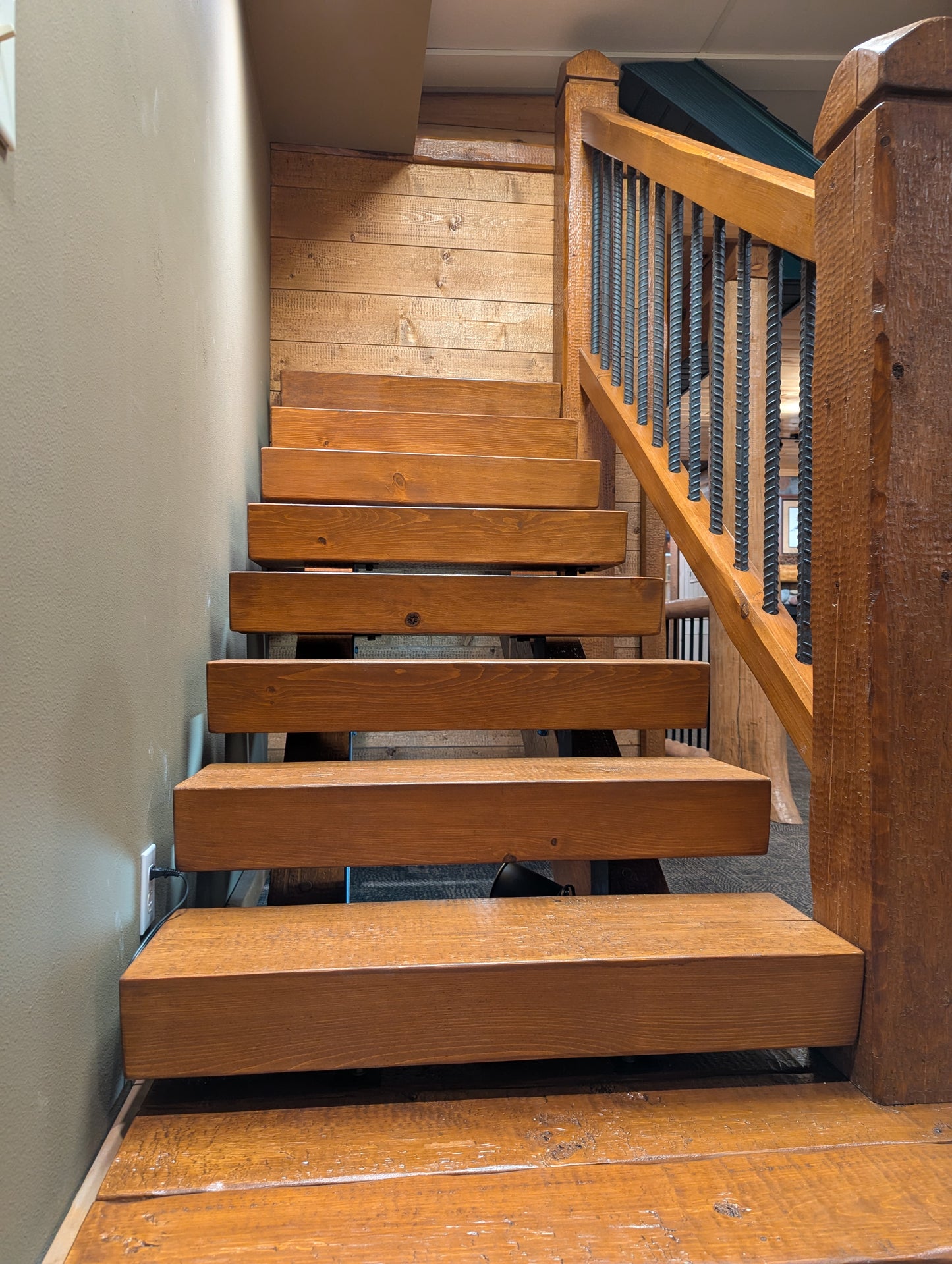 NEW - EZ Timber Stair System - Rustic Open Air Risers - 3ft. or 4ft. Wide Treads - Chiseled or Smooth